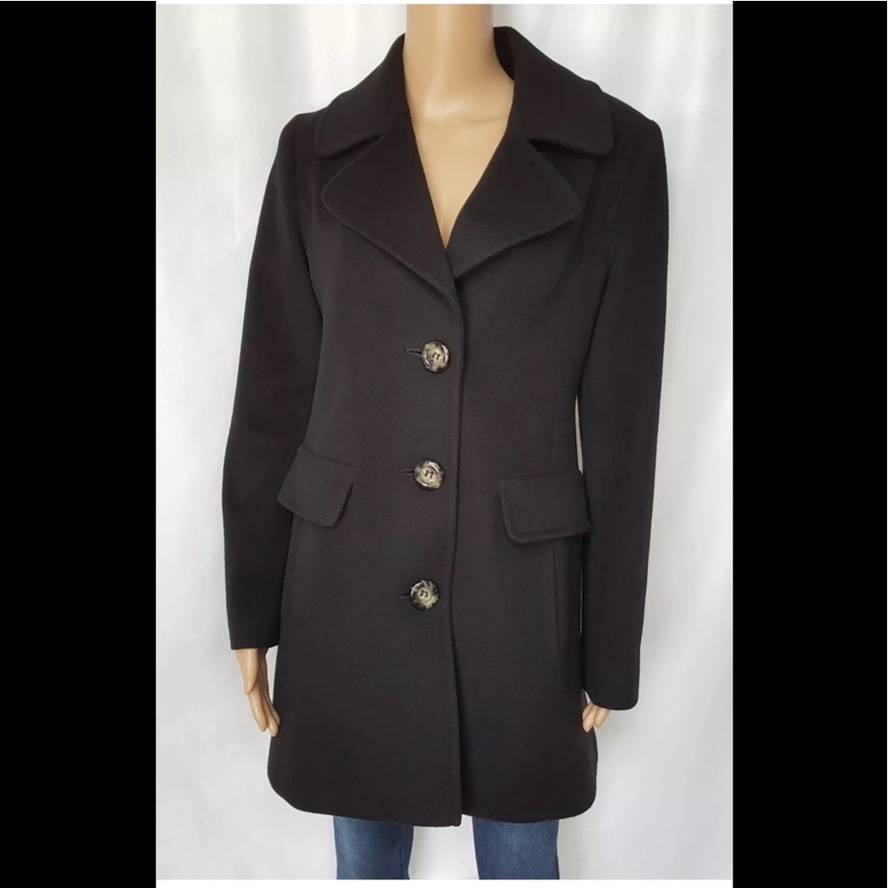 ⭐️SOLD⭐️Fleurette Half Cashmere/Wool Pea Coat - Picture 2 of 8